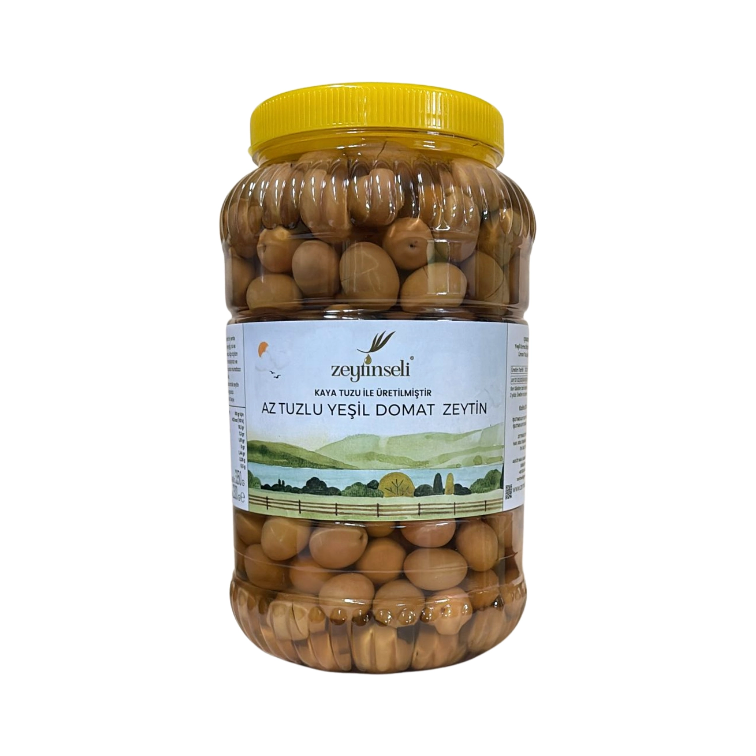 Zeytinseli Az Tuzlu Domat Yeşil Kırma Zeytin 2 kg