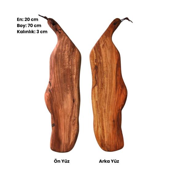 Zeytinseli Ahşap Kesme Tahtası 20x70 cm