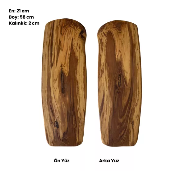 Zeytinseli Ahşap Kesme Tahtası 21X58X2 cm