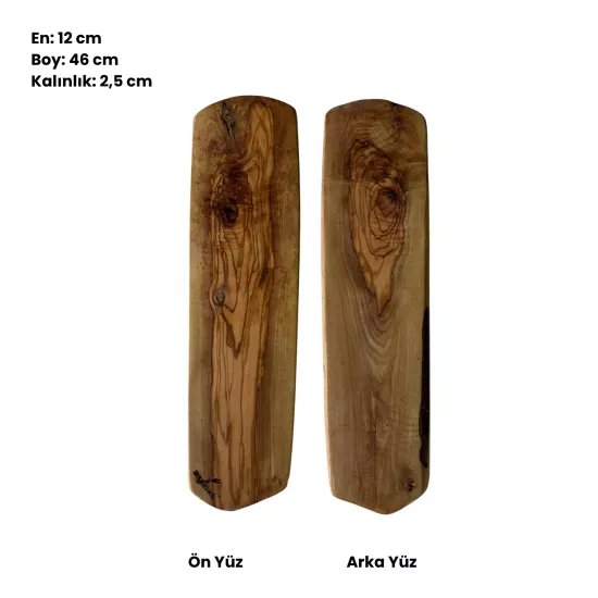 Zeytinseli Ahşap Kesme Tahtası 12X46X2,5 cm