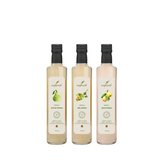 %100 Doğal Armut, Alıç, Ayva Sirkeleri