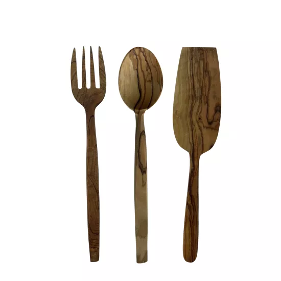 Zeytin Ağacı Tahta Maşa, Spatula ve Kaşık – El Yapımı, Doğal & Dayanıklı |