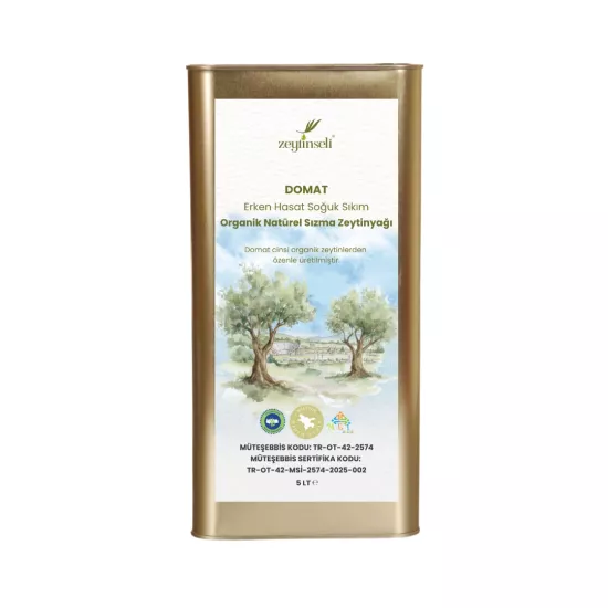 Zeytinseli Organik Domat Zeytinyağı 5 lt
