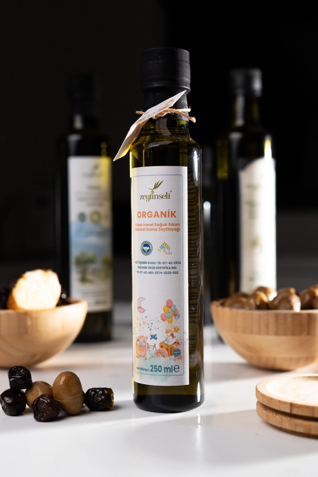 Organik Bebek Zeytinyağı (Domat) 250 ml | Erken Hasat Soğuk Sıkım
