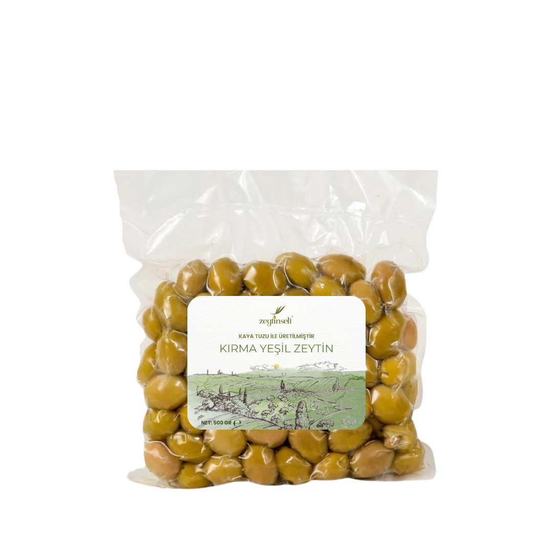 Zeytinseli Vakumlu Yeşil Kırma Zeytin 500 gr