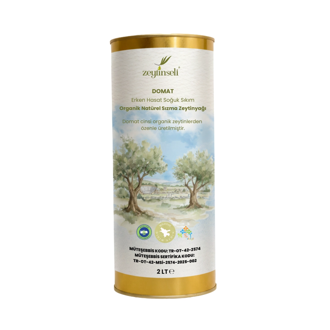 Zeytinseli Organik Domat Zeytinyağı 2 lt