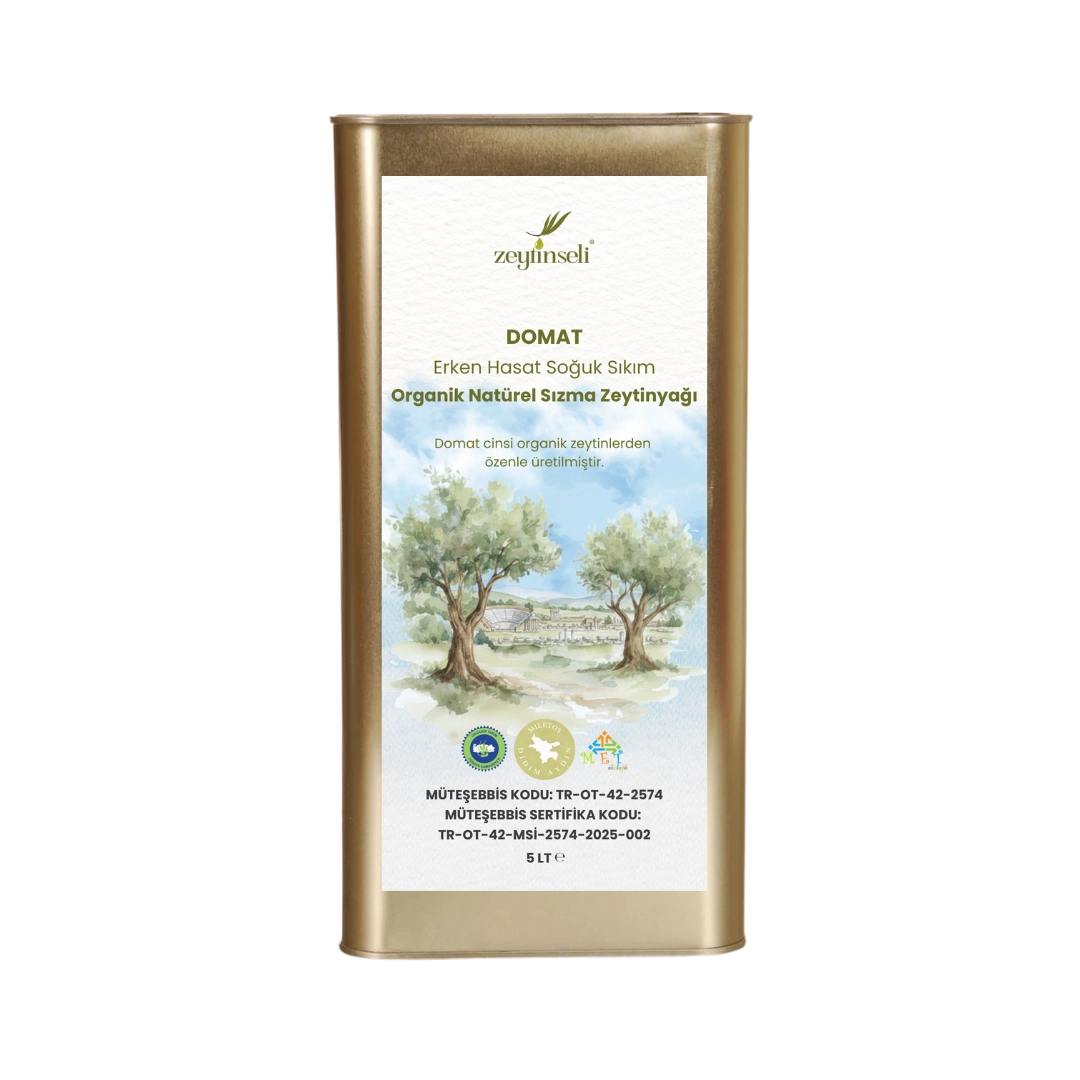 Zeytinseli Organik Domat Zeytinyağı 5 lt